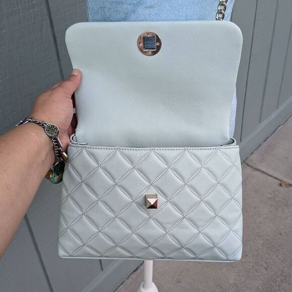 Kate Spade NY Natalia Top Handle Satchel Crossbody Bag in Crystal Blue. - Picture 9 of 10